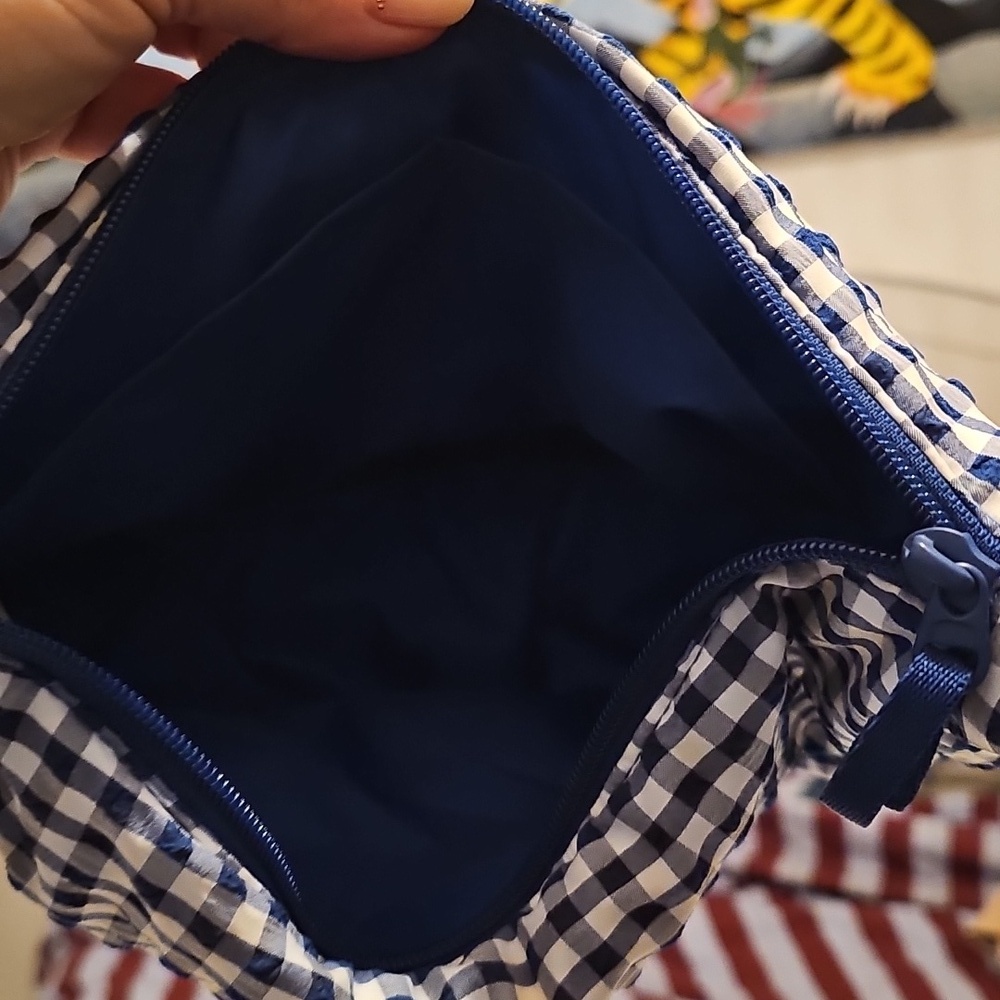 Uniqlo Gingham Crossbody Bag Blue - Picture 3 of 3